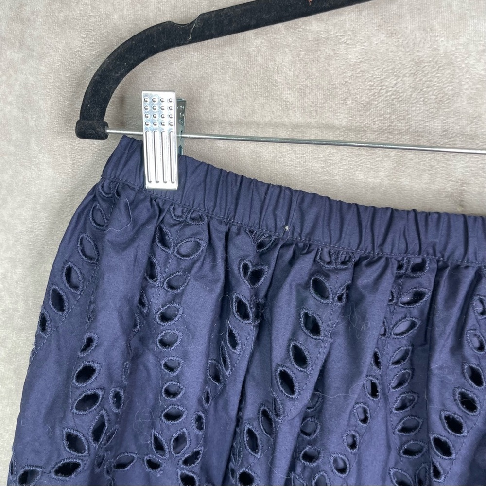 Frank & Eileen Grace Eyelet Midi Skirt In Navy Blue‎ Women's Size L - Picture 10 of 10